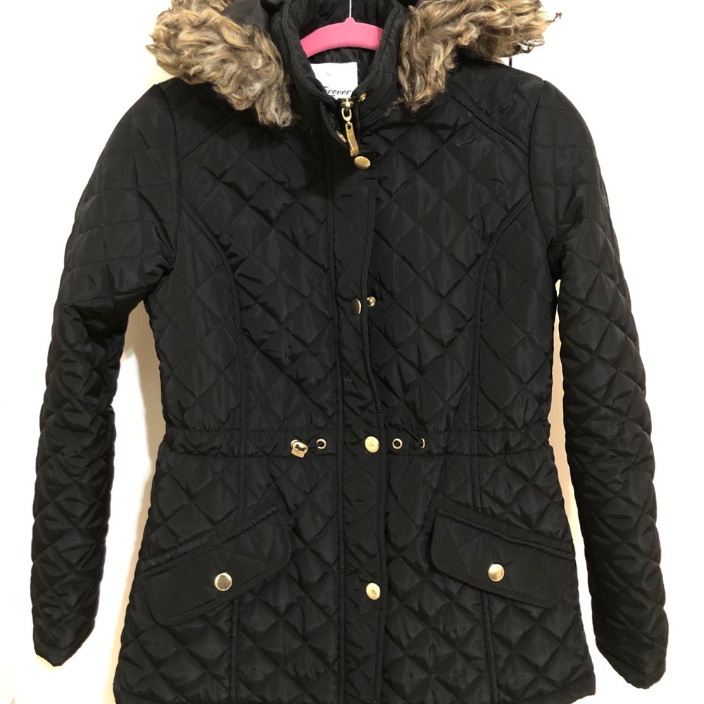Black Winter Jacket | Forever Flower